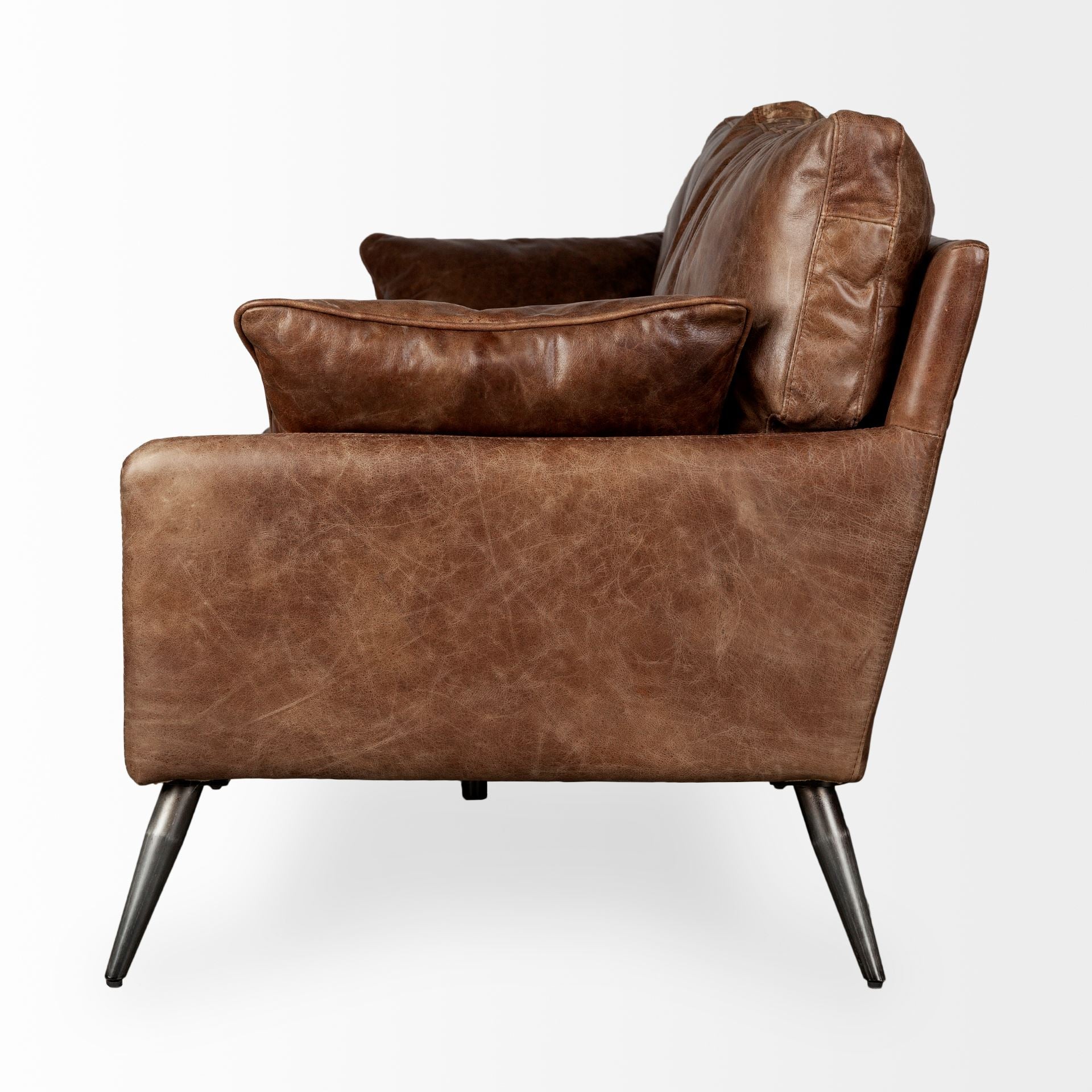 Cochrane II Brown Leather 3- Seater Sofa