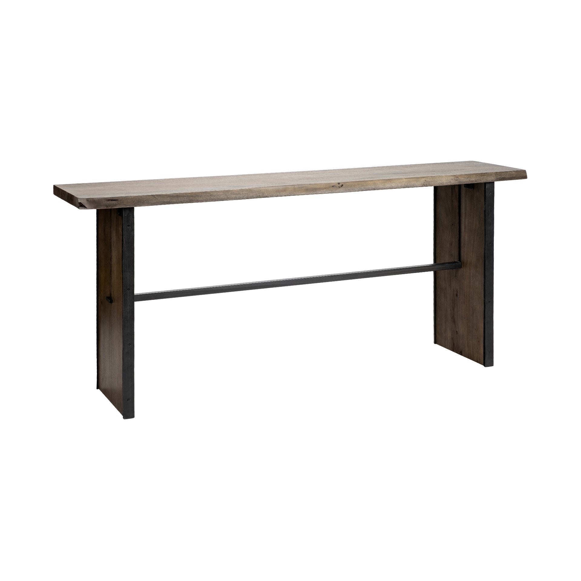 Ledger II Live-Edge Wooden Brown Console Table