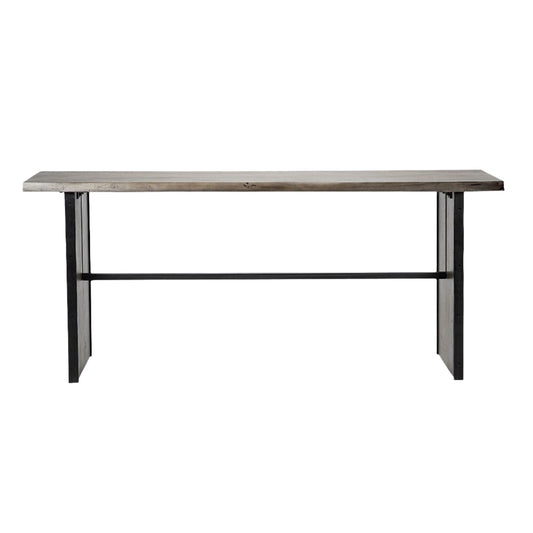 Ledger II Live-Edge Wooden Brown Console Table - Elite Maison