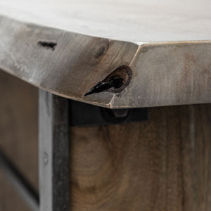 Ledger II Live-Edge Wooden Brown Console Table