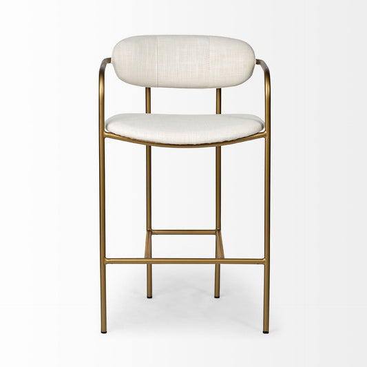 Parker II Cream Fabric Seat Counter Stool - Elite Maison