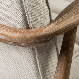 Ajax II Cream Fabric Accent Chair