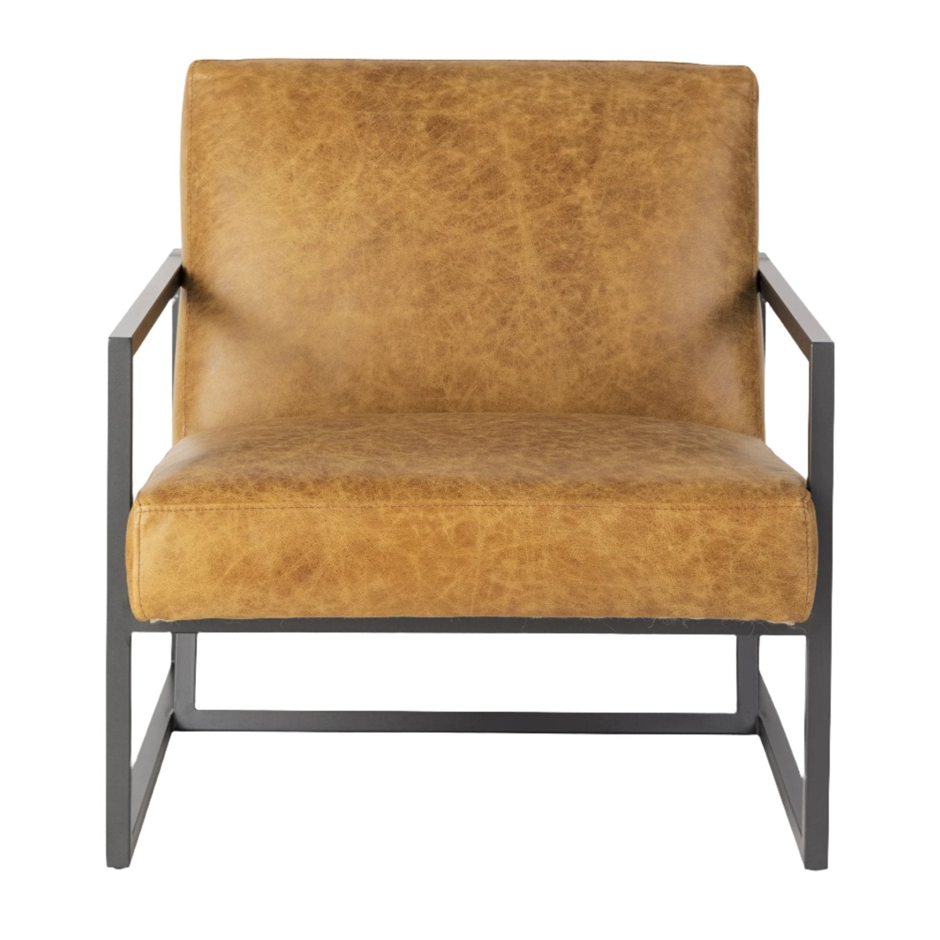 Armelle Leather Seat Accent Chair