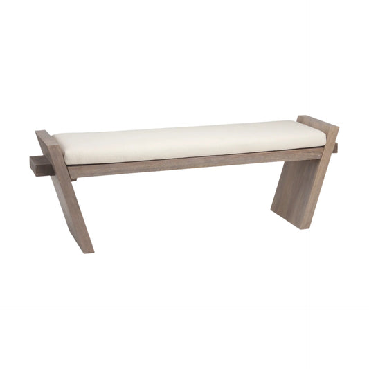 Elaine Upholstered Cream Seat Entryway Bench - Elite Maison
