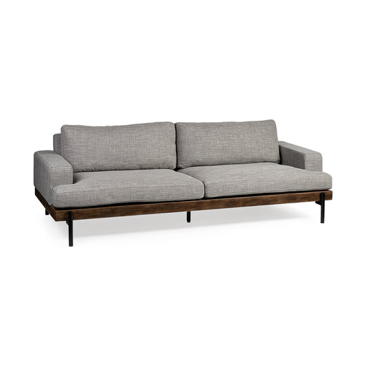 Colburne II Gray Upholstered 3- Seater Sofa - Elite Maison