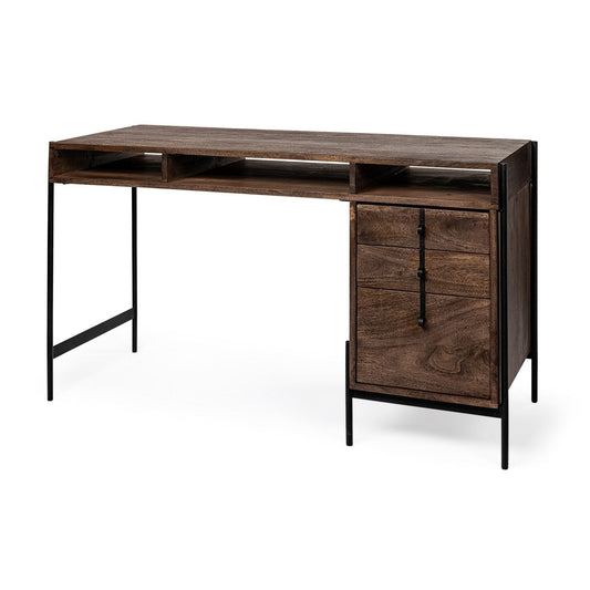 Glenn 3 Drawer Office Desk - Elite Maison