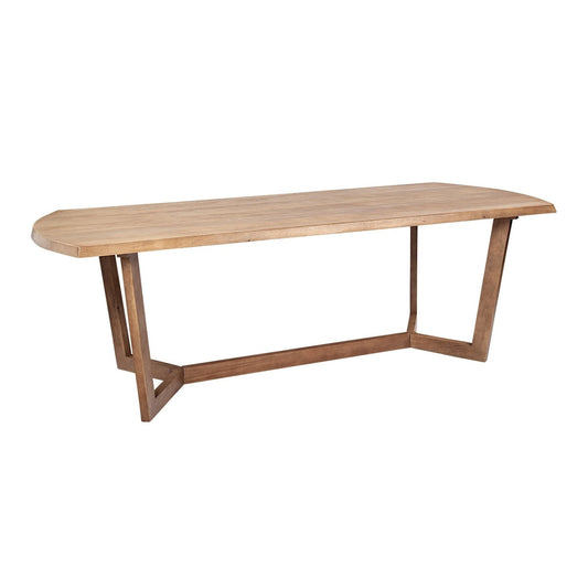 Denver Brown Solid Wood Top & Base Dining Table - Elite Maison