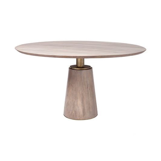 Maxwell II Brown Solid Wood Top Dining Table - Elite Maison