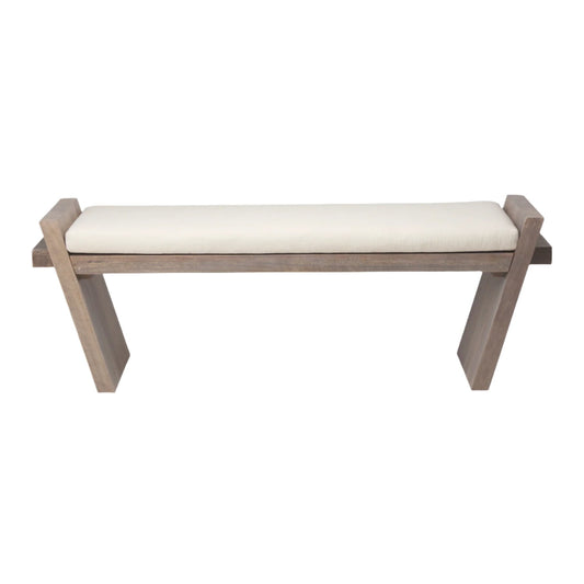 Elaine Upholstered Cream Seat Entryway Bench - Elite Maison