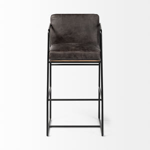 Stamford Black Leather Seat Bar Stool