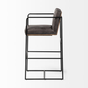 Stamford Black Leather Seat Bar Stool