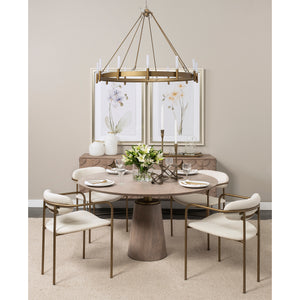 Maxwell II Brown Solid Wood Top Dining Table