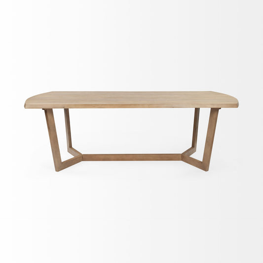 Denver Brown Solid Wood Top & Base Dining Table - Elite Maison