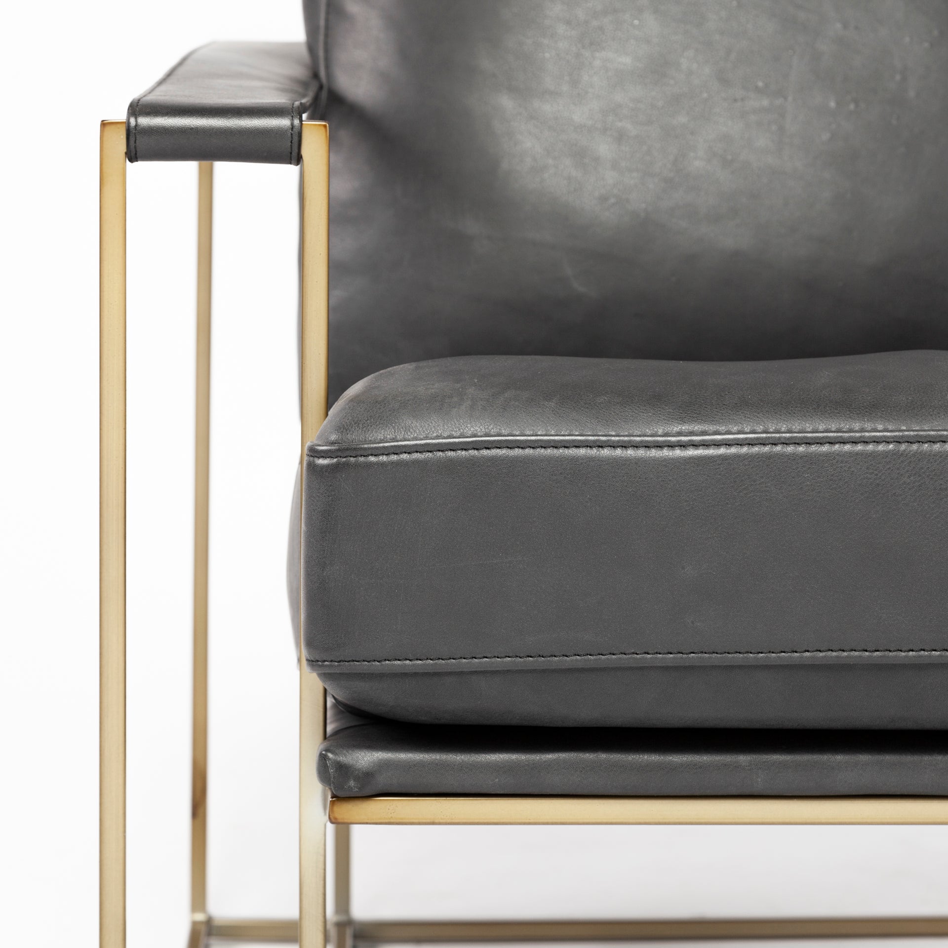 Watson Black Leather Wrap Accent Chair