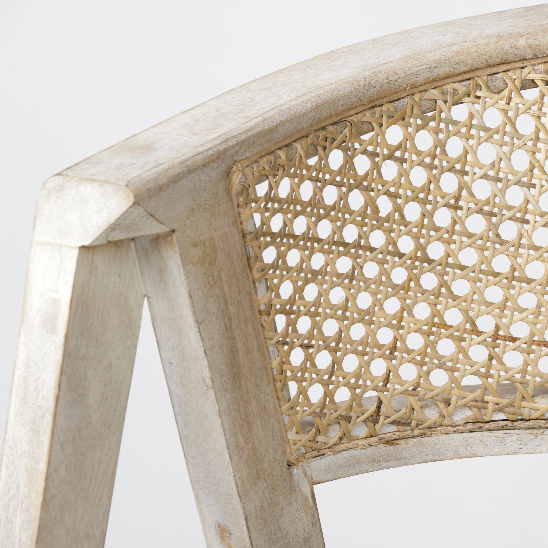 Tabitha Beige Fabric/Rattan Seat Counter Stool