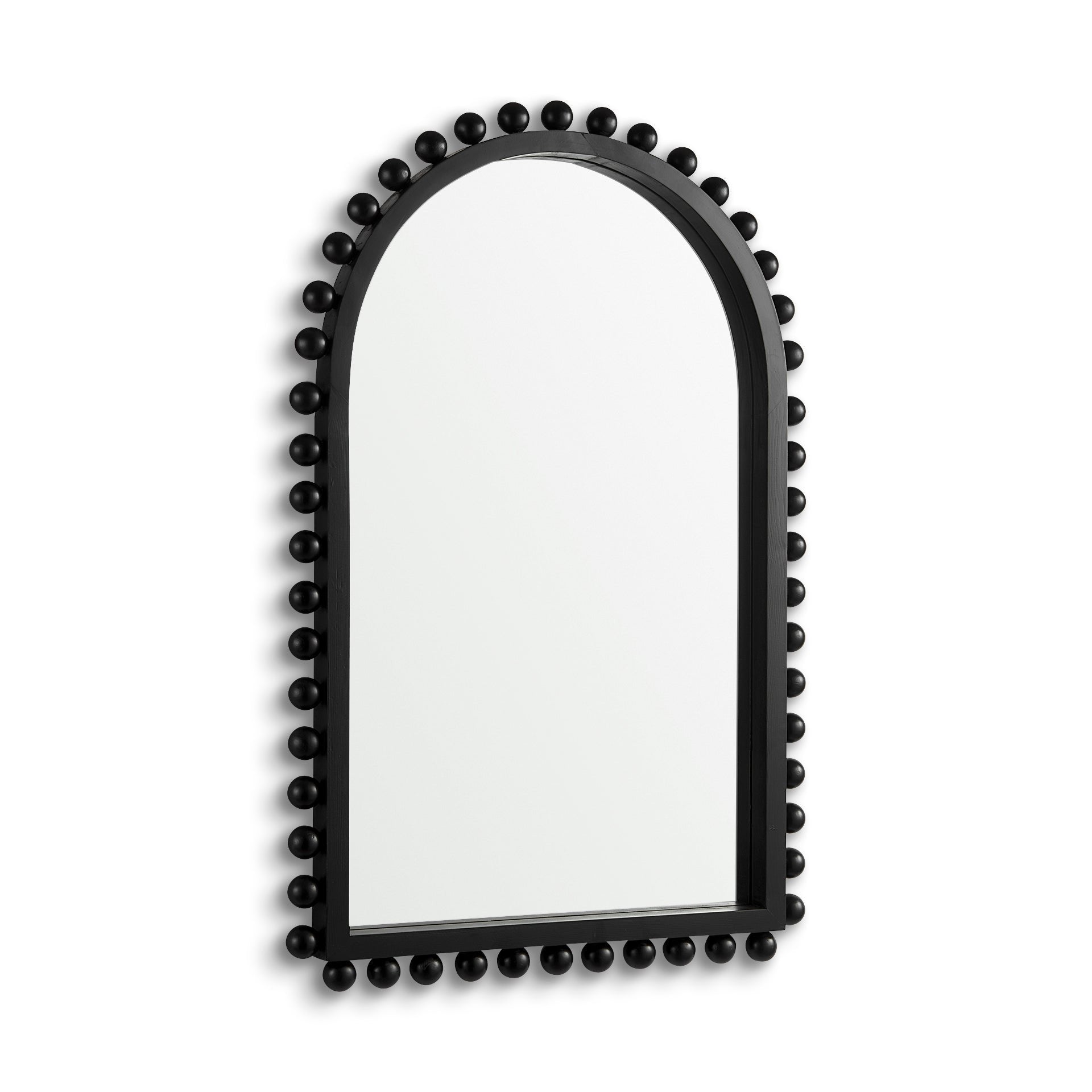 Leeds Black Wood Arch Frame Mirror