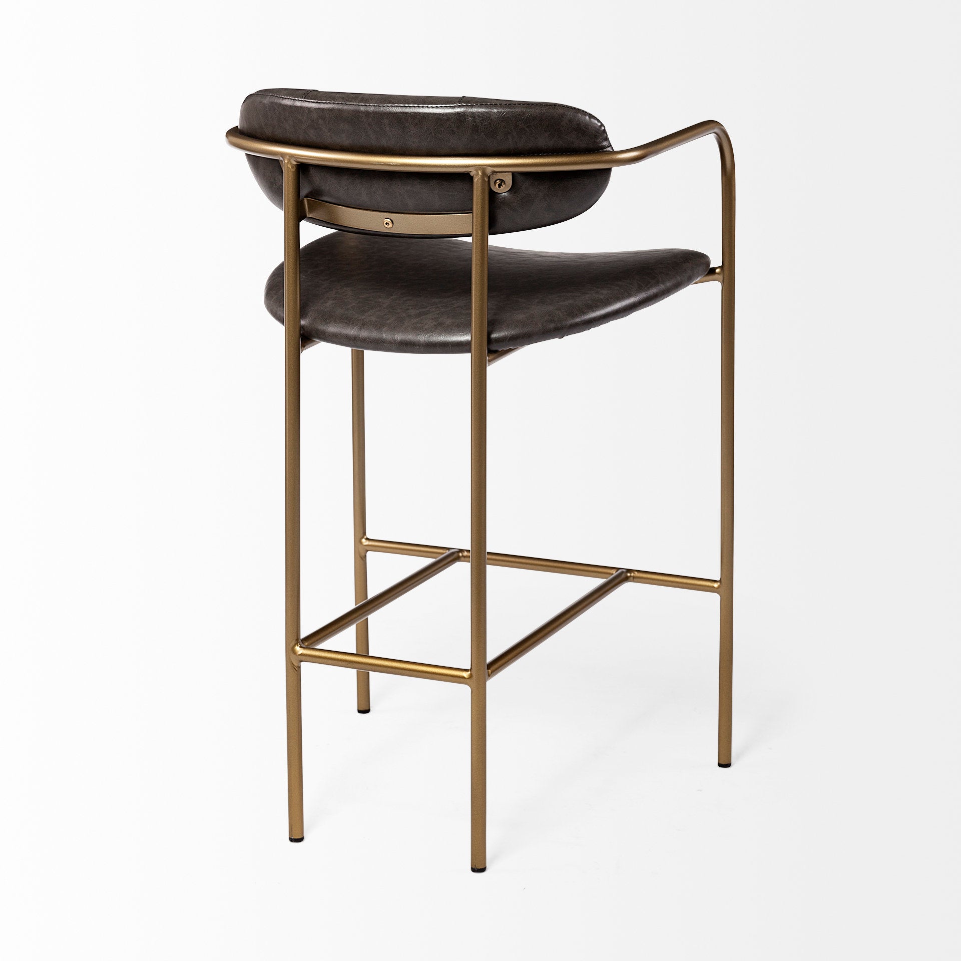 Parker Brown Faux Leather Seat Counter Stool