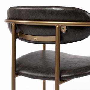 Parker Brown Faux Leather Seat Counter Stool