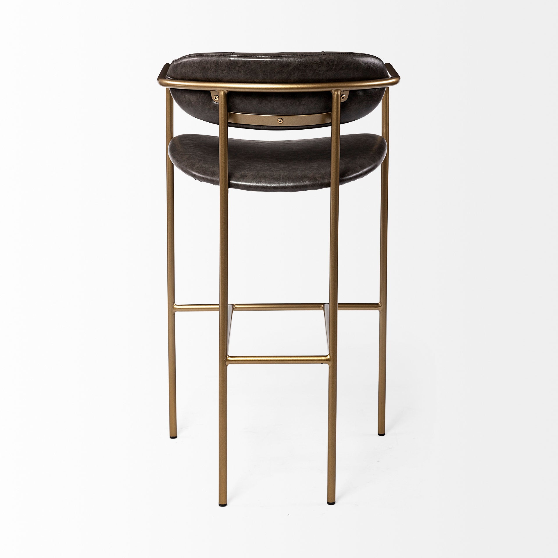 Parker Brown Faux Leather Seat Bar Stool