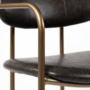 Parker Brown Faux Leather Seat Bar Stool