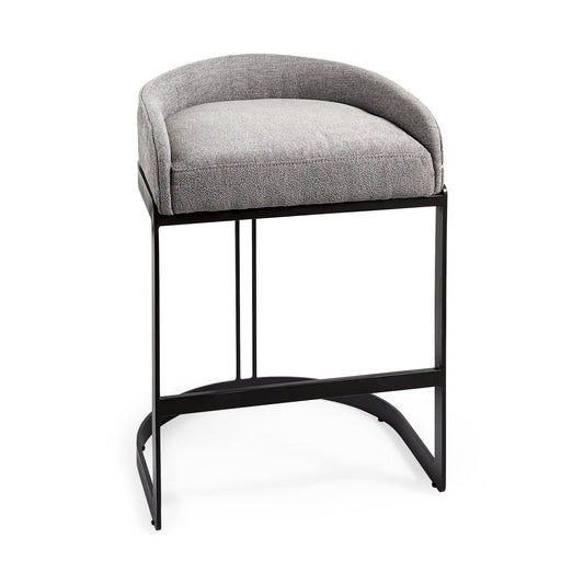 Hollyfield Gray Fabric Seat Counter Stool - Elite Maison