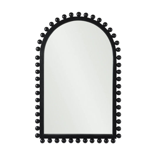 Leeds Black Wood Arch Frame Mirror - Elite Maison