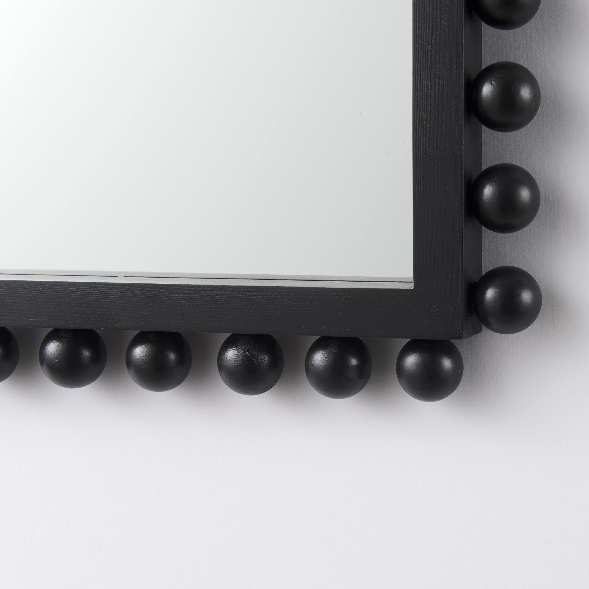 Leeds Black Wood Arch Frame Mirror