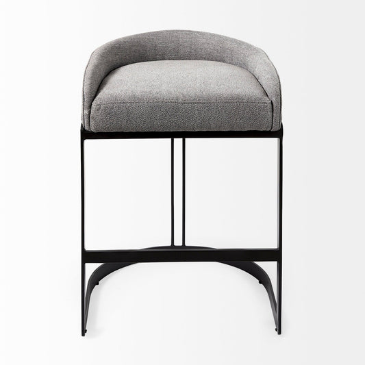 Hollyfield Gray Fabric Seat Counter Stool - Elite Maison