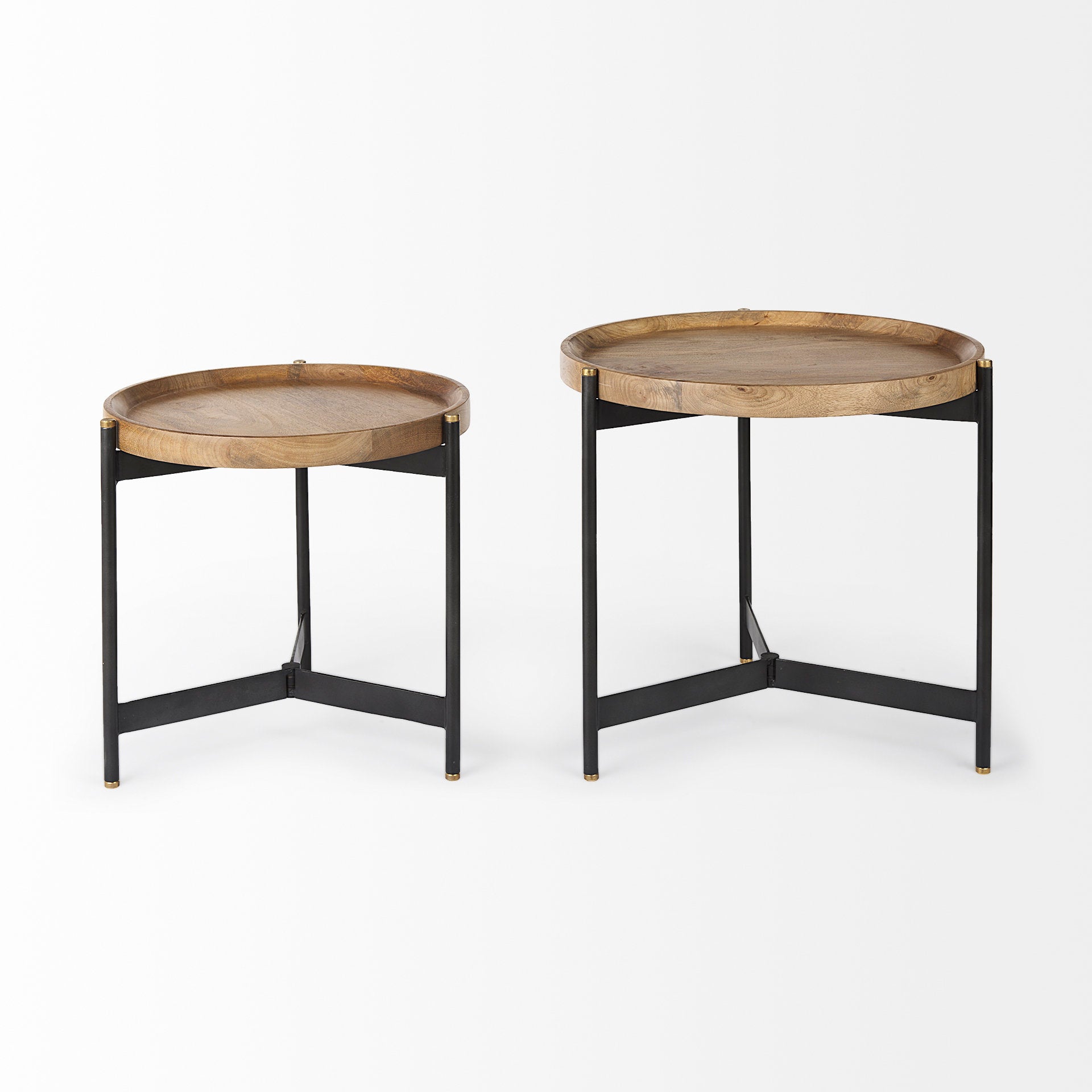 Marquisa Wood Side Tables- Set of 2