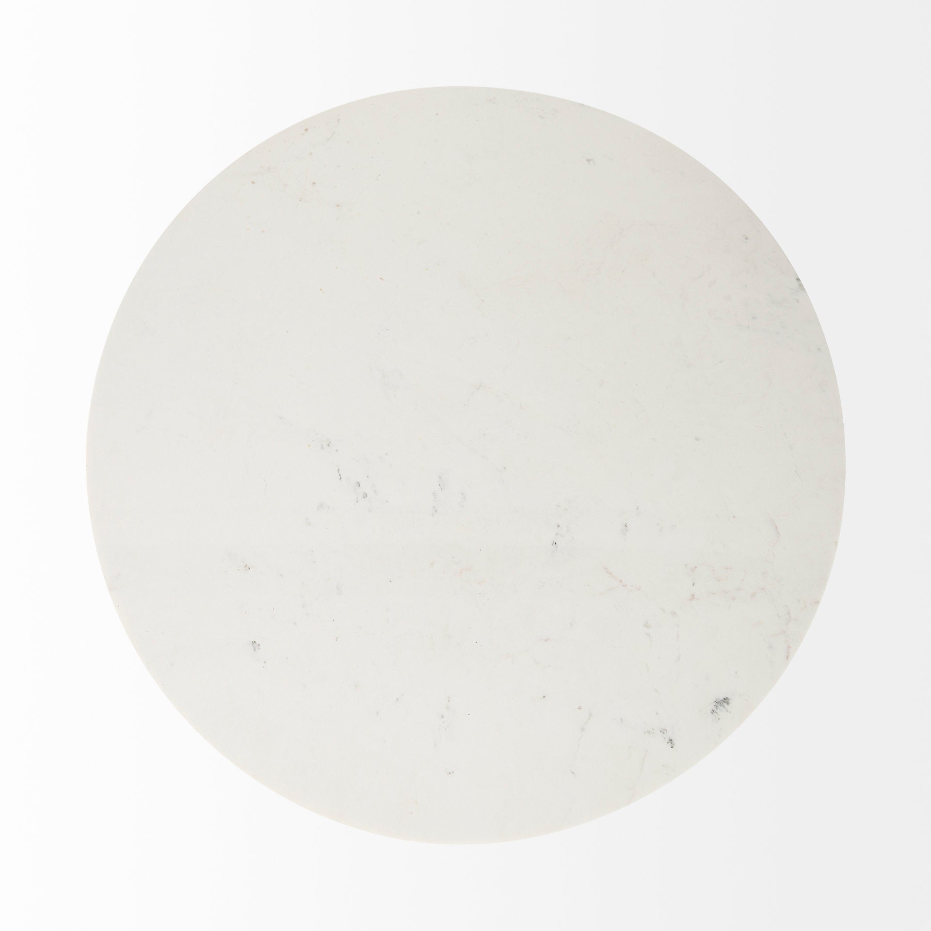 Maxwell White Marble Round Top Dining Table