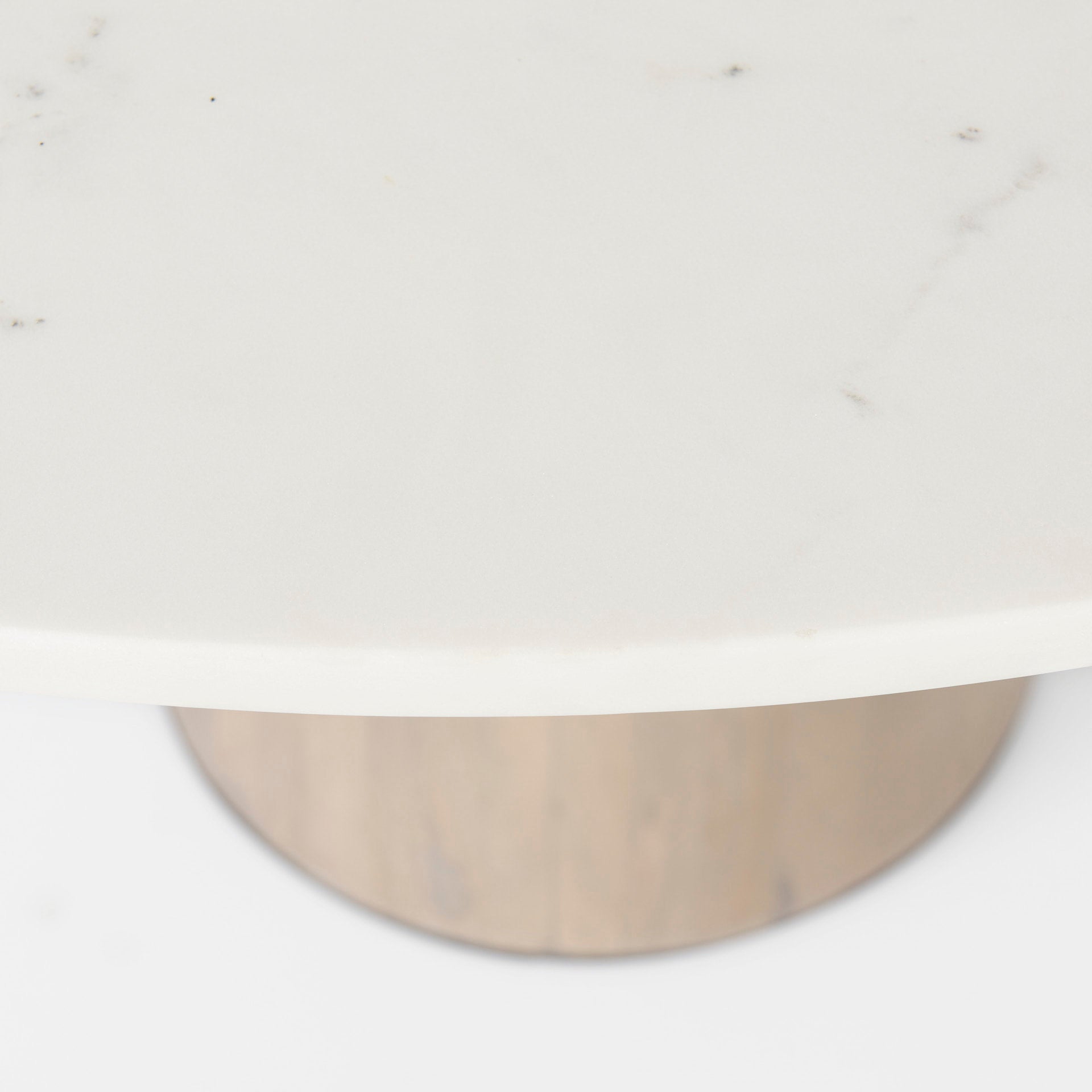 Maxwell White Marble Round Top Dining Table