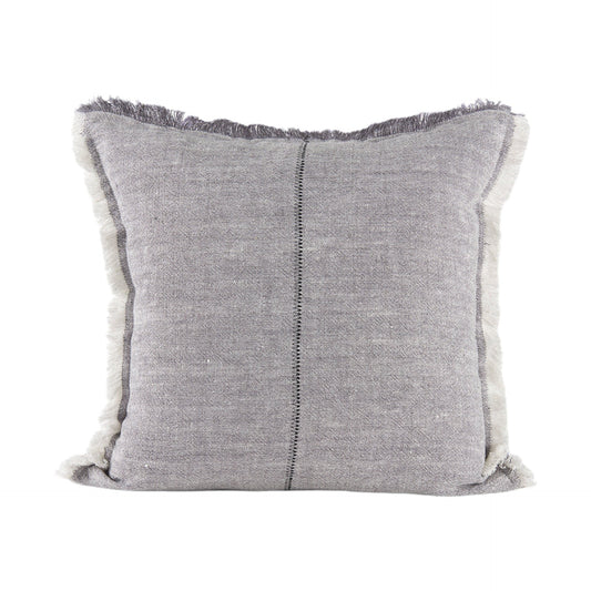 Cream-colored Mercana Thais pillow cover with sculptural soft design, showcasing textured fabric and elegant craftsmanship.