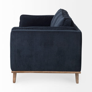 Brooks Navy Blue Fabric 3- Seater Sofa