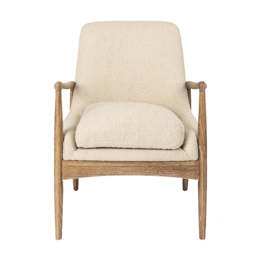 Westan Cream Boucle Fabric Accent Chair - Elite Maison