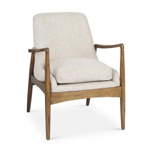 Westan Cream Fabric Accent Chair - Elite Maison
