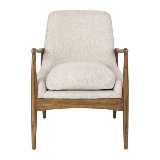 Westan Cream Fabric Accent Chair - Elite Maison