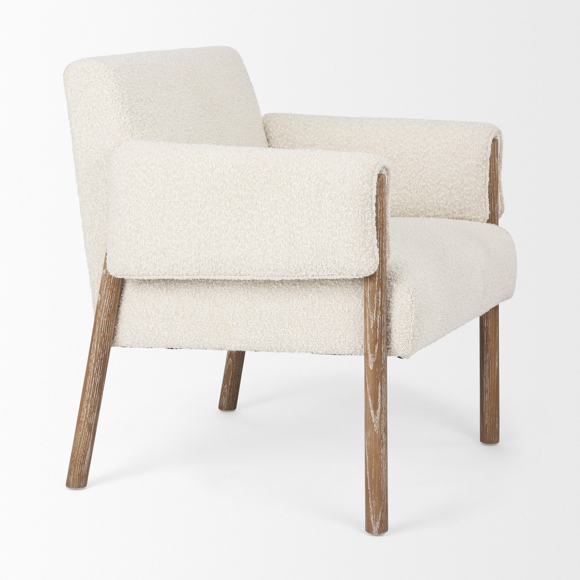 Ashton Cream Boucle Fabric Accent Chair