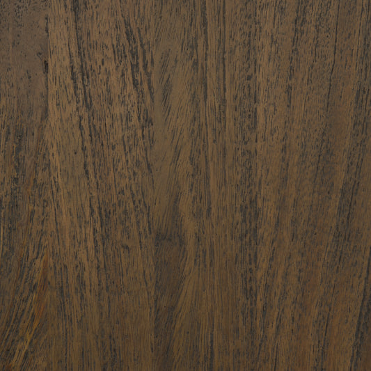 Maxton II Brown Solid Wood Top Black Metal Base Dining Table - Elite Maison