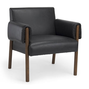 Ashton Faux Leather Fabric Accent Chair