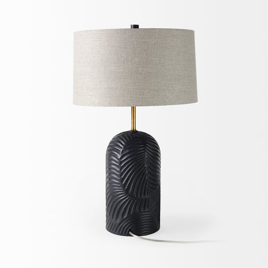 Quinn Table Lamp, Navy - Elite Maison