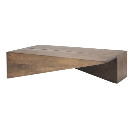 West Wooden Angled Coffee Table - Elite Maison