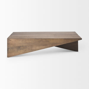 West Wooden Angled Coffee Table