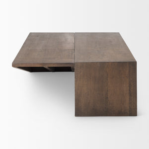 West Wooden Angled Coffee Table