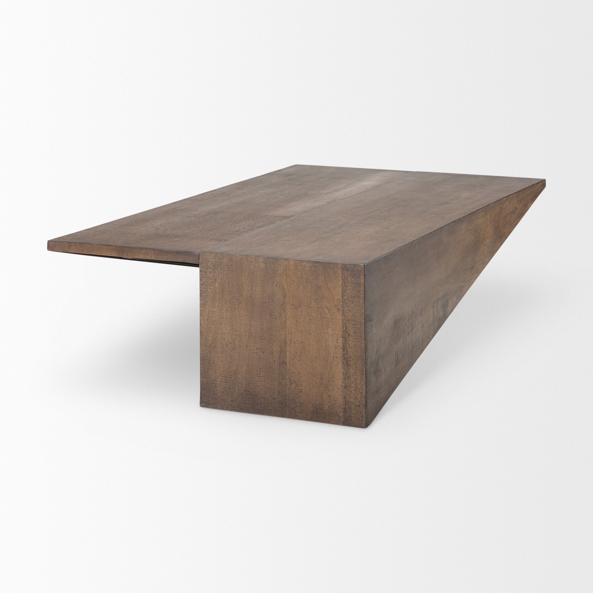 West Wooden Angled Coffee Table