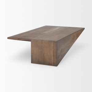 West Wooden Angled Coffee Table