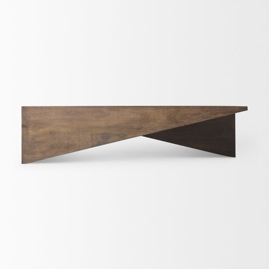 West Wooden Angled Coffee Table - Elite Maison