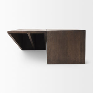 West Wooden Angled Coffee Table