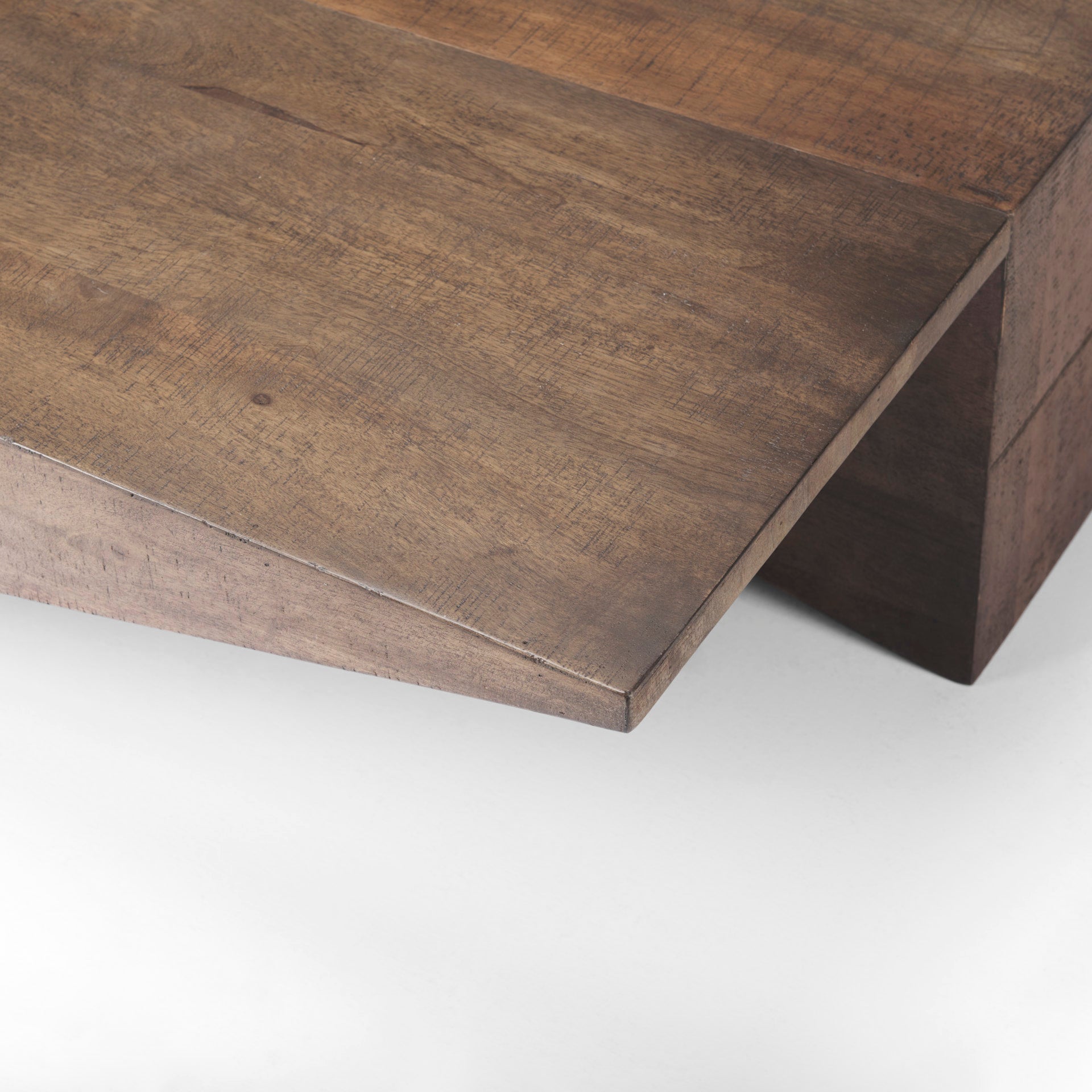 West Wooden Angled Coffee Table