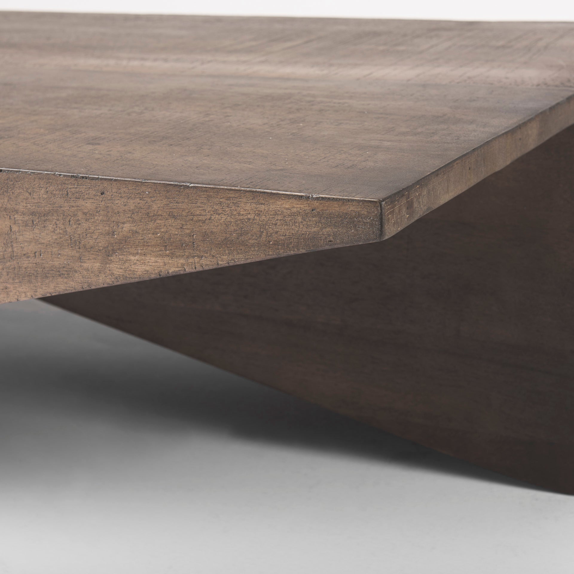 West Wooden Angled Coffee Table