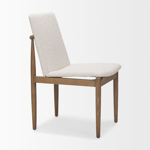 Cavett Cream Boucle Upholstered Seat Dining Chair- Set of 2